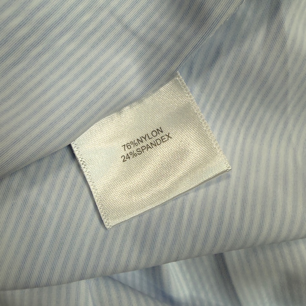 Collars & Co Mens Size XL Apex Performance Dress Shirt Blue Stripe Stretch New - Picture 7 of 8